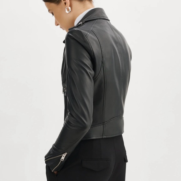 LAMARQUE Donna Iconic Leather Biker Jacket - Picture 6 of 13